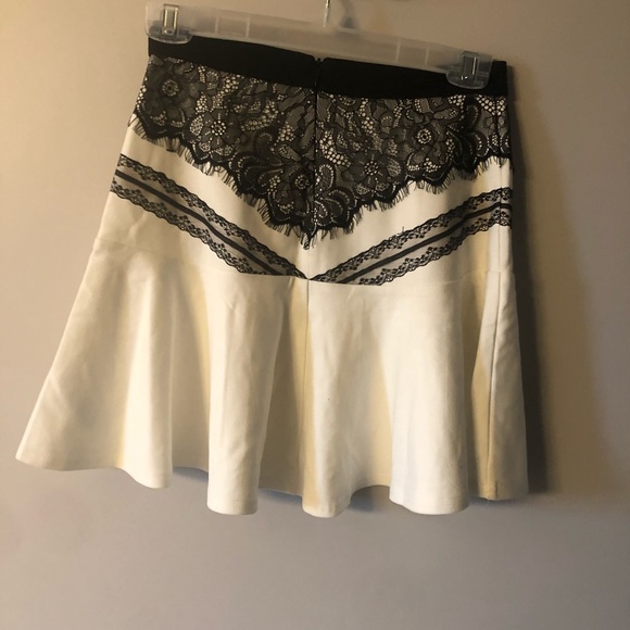 Lush Two Piece Skirt Top Set in Black and White - Picture 2 of 5